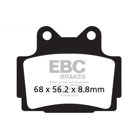 Brzdy EBC Moto EBC Brzdové obložení Organic FA FA104 | race-shop.cz