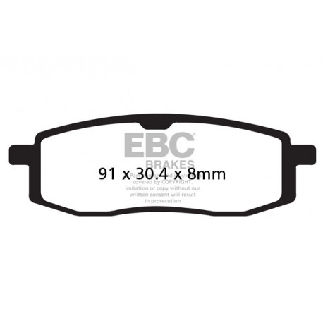 Brzdy EBC Moto EBC Brzdové obložení Organic FA105TT | race-shop.cz