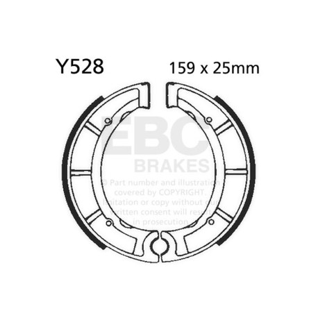 Brzdy EBC Moto EBC Brzdové čelisti Plain Y528 | race-shop.cz