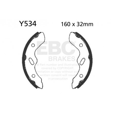 Brzdy EBC Moto EBC Brzdové čelisti Organic Y534 | race-shop.cz