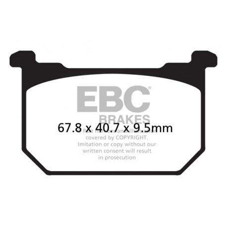 Brzdy EBC Moto EBC Brzdové obložení Semi-Sintered FA069/3V | race-shop.cz