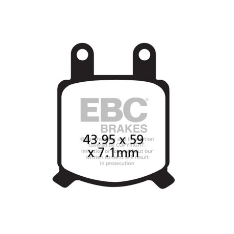 Brzdy EBC Moto EBC Brzdové obložení V Semi-Sintered FA076V | race-shop.cz