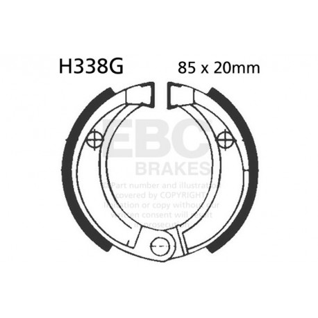 Brzdy EBC Moto EBC Brzdové čelisti Grooved H338G | race-shop.cz