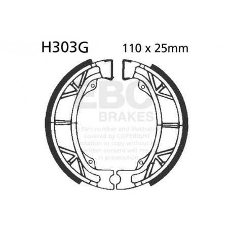 Brzdy EBC Moto EBC Brzdové čelisti Grooved H303G | race-shop.cz