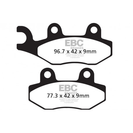 Brzdy EBC Moto EBC Brzdové obložení SFAHH Scooter Sintered SFA228HH | race-shop.cz