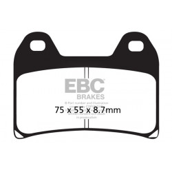EBC Brzdové obložení Double-H Sintered FA244HH