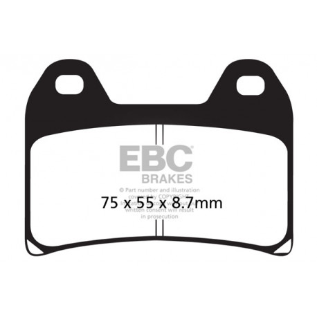 Brzdy EBC Moto EBC Brzdové obložení Sintered FA244HH | race-shop.cz