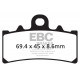 Brzdy EBC Moto EBC Brzdové obložení Double-H Sintered FA606HH | race-shop.cz
