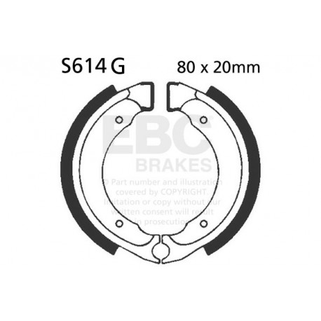 Brzdy EBC Moto EBC Brzdové čelisti Grooved S614G | race-shop.cz