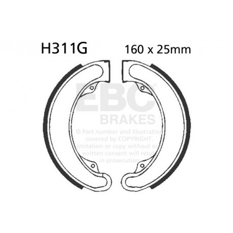 Brzdy EBC Moto EBC Brzdové čelisti Grooved H311G Discontinued | race-shop.cz