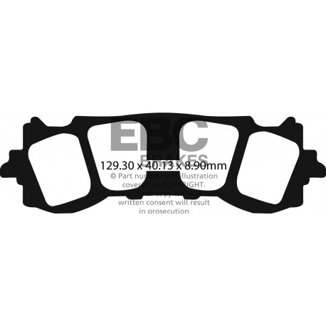 Brzdy EBC Moto EBC Brzdové obložení Sintered FA717HH | race-shop.cz