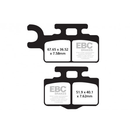 Brzdy EBC Moto EBC Brzdové obložení Sintered FA302R | race-shop.cz
