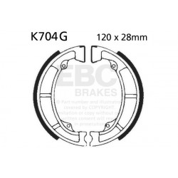 EBC Brzdové čelisti Grooved K704G