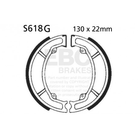 Brzdy EBC Moto EBC Brzdové čelisti Grooved S618G | race-shop.cz