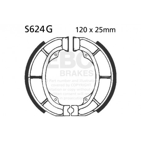 Brzdy EBC Moto EBC Brzdové čelisti Grooved S624G | race-shop.cz