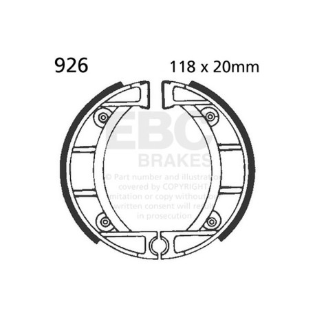 Brzdy EBC Moto EBC Zadní brzdové čelisti Plain 926 | race-shop.cz