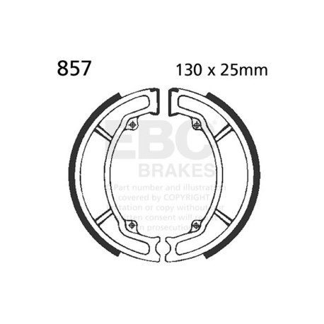 Brzdy EBC Moto EBC Zadní brzdové čelisti Plain 857 | race-shop.cz