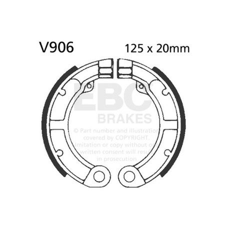 Brzdy EBC Moto EBC Brzdové čelisti Plain V906 | race-shop.cz