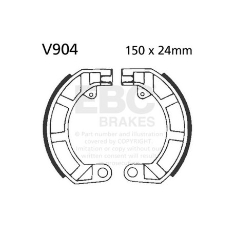 Brzdy EBC Moto EBC Brzdové čelisti Plain V904 | race-shop.cz