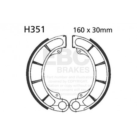 Brzdy EBC Moto EBC Brzdové čelisti Organic H351 | race-shop.cz