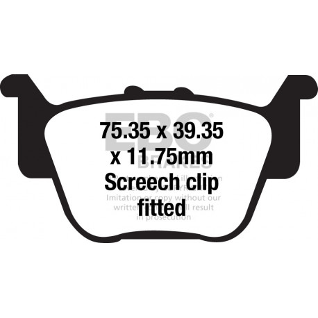 Brzdy EBC Moto EBC Brzdové obložení Organic FA714TT | race-shop.cz