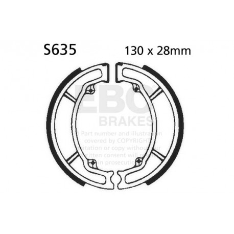 Brzdy EBC Moto EBC Sada brzdové čeľuste Organic S635 | race-shop.cz