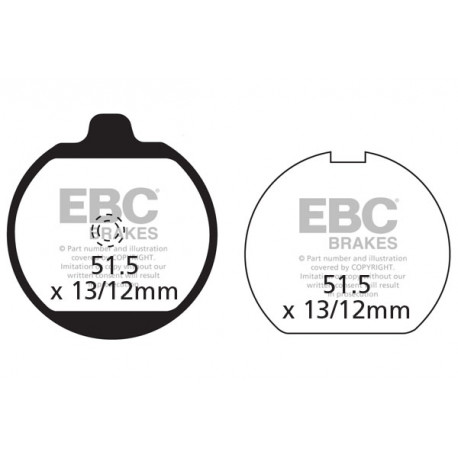 Brzdy EBC Moto EBC Brzdové obložení Organic FA037 | race-shop.cz