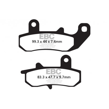 Brzdy EBC Moto EBC Brzdové obložení Organic FA FA157 | race-shop.cz