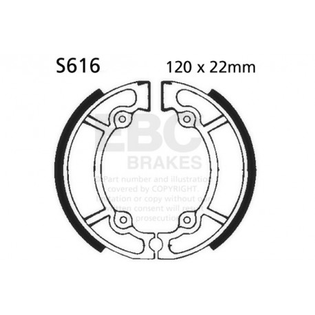 Brzdy EBC Moto EBC Sada brzdové čeľuste Organic S616 | race-shop.cz