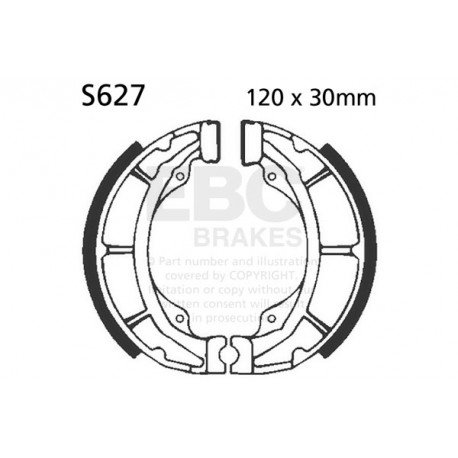 Brzdy EBC Moto EBC Sada brzdové čeľuste Organic S627 | race-shop.cz