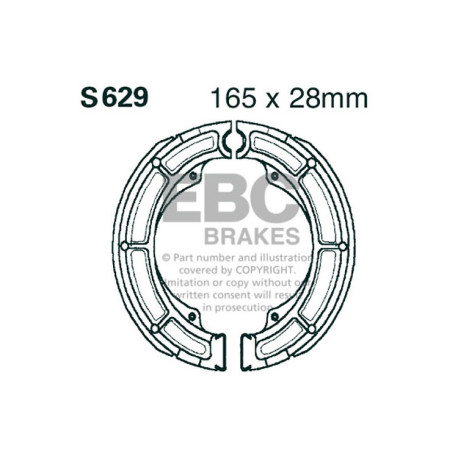 Brzdy EBC Moto EBC Brzdové čelisti Plain S629 | race-shop.cz