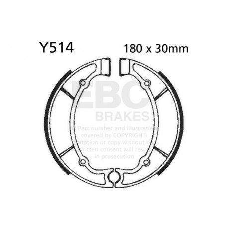 Brzdy EBC Moto EBC Brzdové čelisti Organic Y514 | race-shop.cz