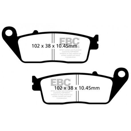 Brzdy EBC Moto EBC Brzdové obložení SFA608HH | race-shop.cz