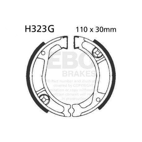 Brzdy EBC Moto EBC Brzdové čelisti Grooved H323G | race-shop.cz