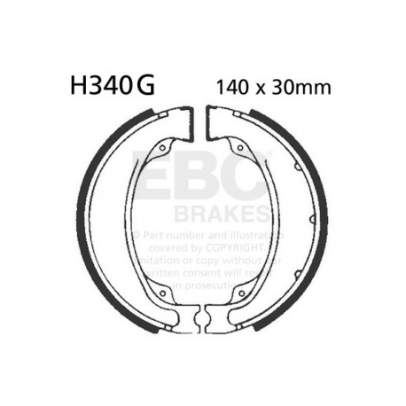 Brzdy EBC Moto EBC Brzdové čelisti Grooved H340G | race-shop.cz