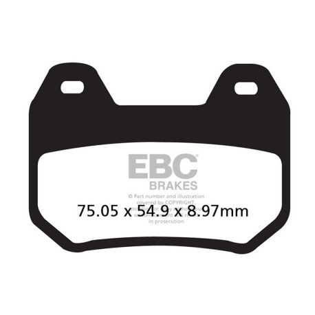 Brzdy EBC Moto EBC Brzdové obložení Double-H Sintered FA304HH | race-shop.cz