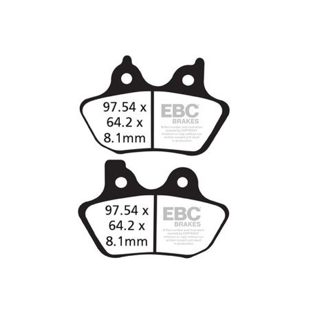 Brzdy EBC Moto EBC Brzdové obložení Organic FA FA400 | race-shop.cz