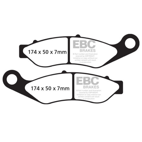 Brzdy EBC Moto EBC Brzdové obložení Double-H Sintered FA638HH | race-shop.cz