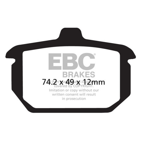 Brzdy EBC Moto EBC Brzdové obložení Organic FA FA078 | race-shop.cz