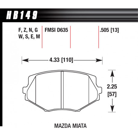 Brzdové desky HAWK performance Přední brzdové destičky Hawk HB149N.505, Street performance, min-max 37 ° C-427 ° C | race-shop.cz