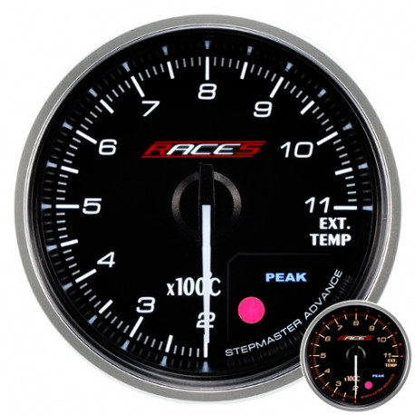 Budíky RACES PRO LINE Programovatelný budík RACES PRO Line - teplota výfukových plynů | race-shop.cz