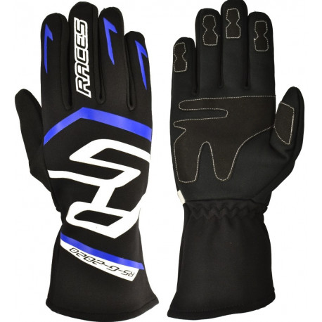 Akce Závodní rukavice RACES PREMIUM EVO II (vnitřní šití), černá/modrá | race-shop.cz