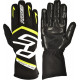 Závodní rukavice RACES PREMIUM EVO II SILICONE (vnitřní šití), černá/fluo žlutá