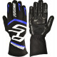 Závodní rukavice RACES PREMIUM EVO II SILICONE (vnitřní šití), černá/modrá