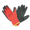 Bavlněné polomáčené polyesterové pracovní rukavice - černé