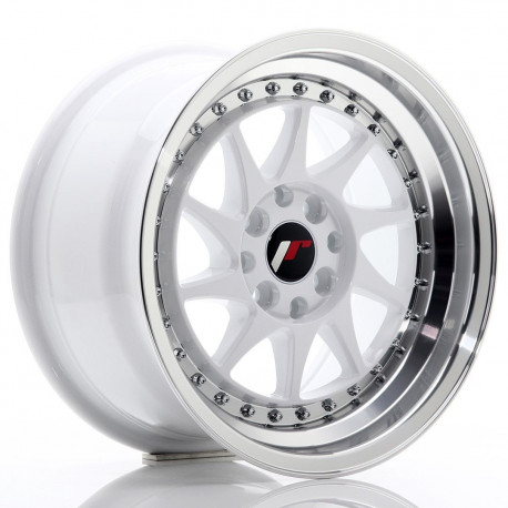 Hliníkové disky Japan Racing JR26 15x8 ET25 4x100/108 White w/Machined Lip | race-shop.cz