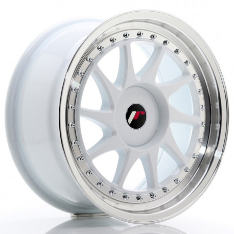 Hliníkové disky Japan Racing JR26 17x8 ET35 BLANK, White w/Machined Lip | race-shop.cz
