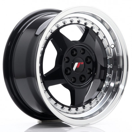 Hliníkové disky Japan Racing JR6 15x7 ET25 4x100/108 Glossy Black | race-shop.cz