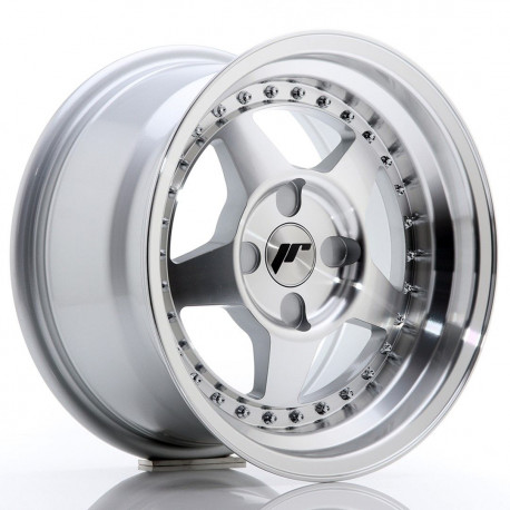 Hliníkové disky Japan Racing JR6 15x8 ET25 4H BLANK, Silver Machined | race-shop.cz