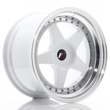Hliníkové disky Japan Racing JR6 18x10,5 ET0-25 BLANK, White w/Machined Lip | race-shop.cz